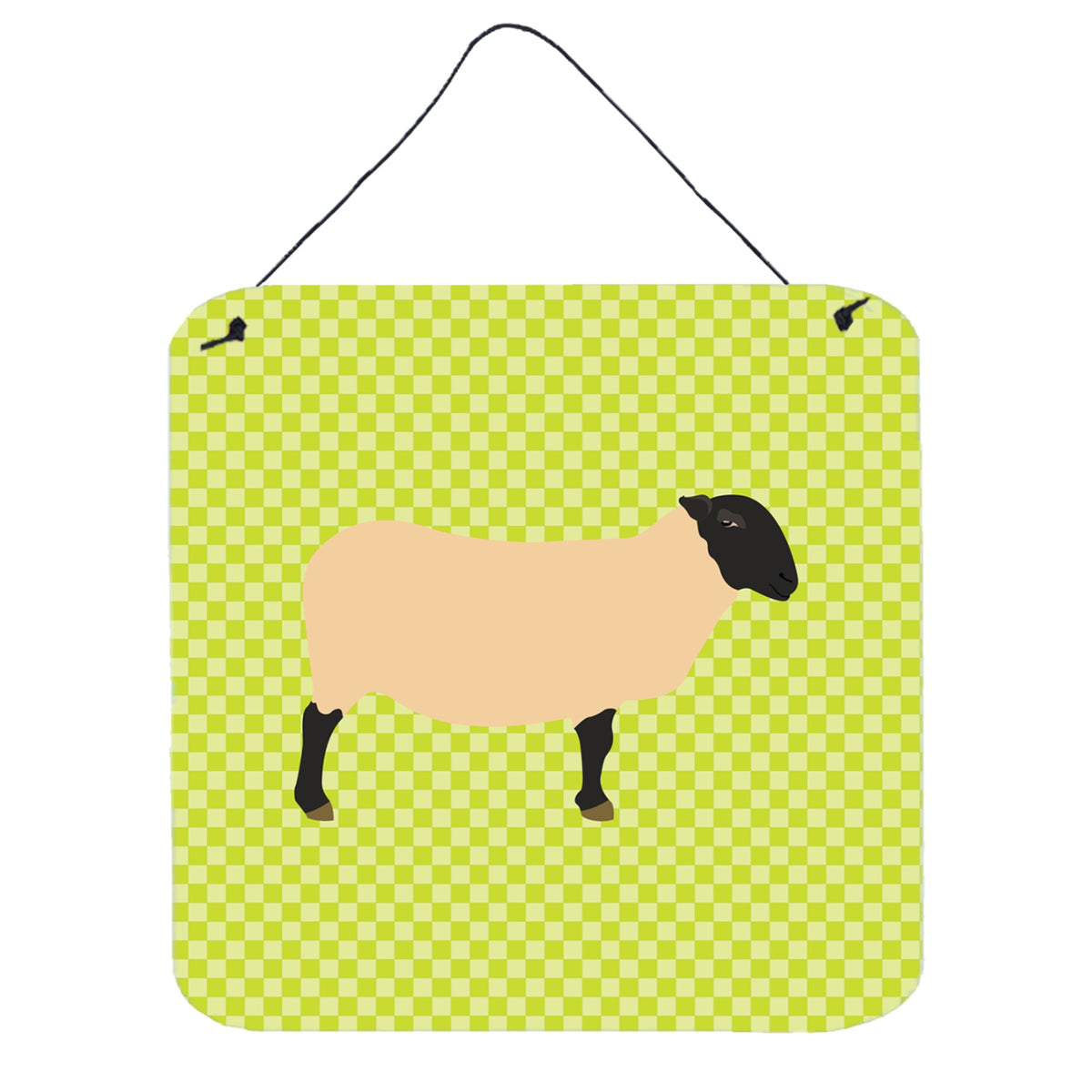 CarolineS Treasures Green Suffolk Sheep Metal Print, 6 Inch  Inch  H X 6 Inch  Inch  W