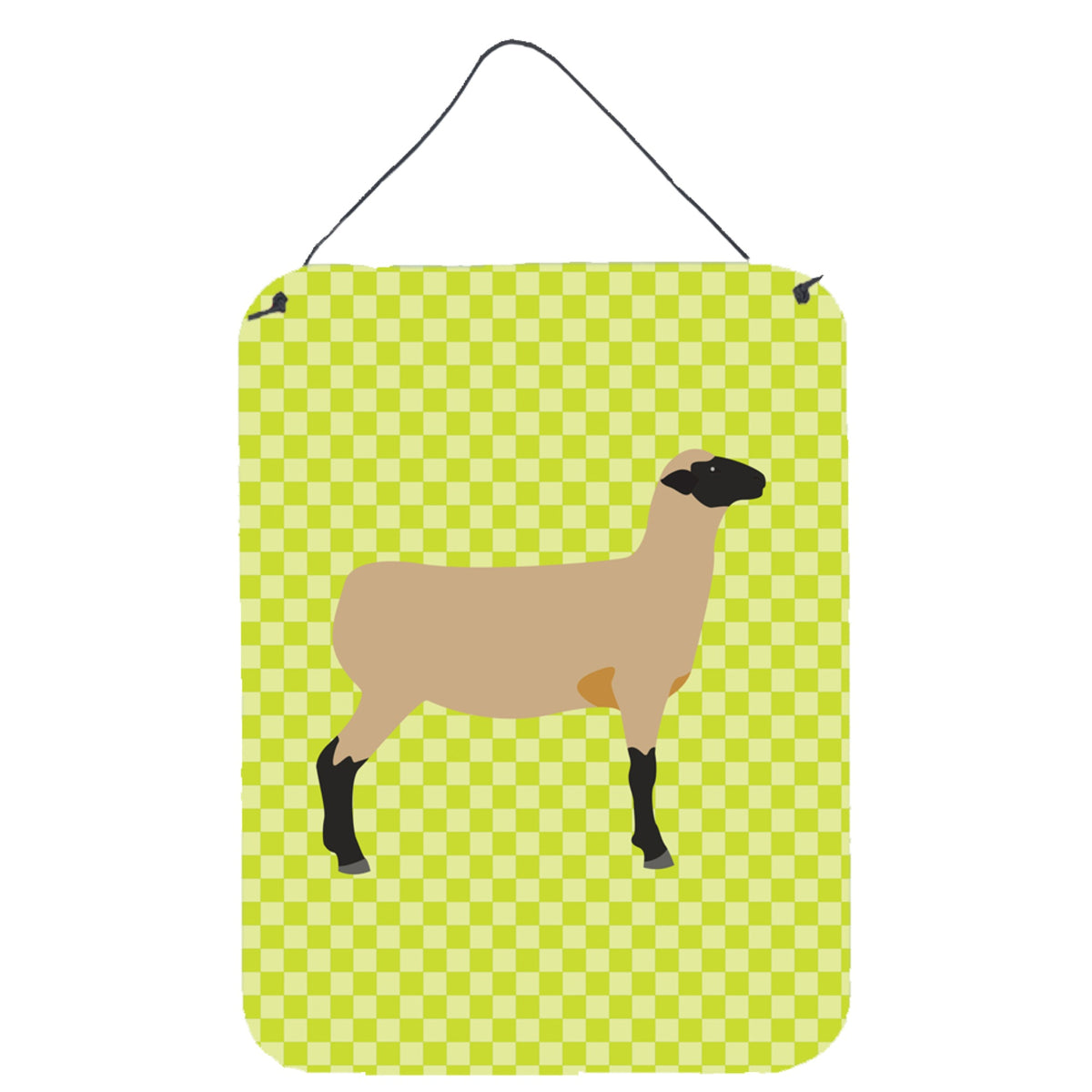 CarolineS Treasures Hampshire Down Sheep Green Metal Print, 16Hx12W, Multicolor