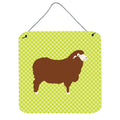 CarolineS Treasures Green Merino Sheep Metal Print, 6 Inch  Inch  H X 6 Inch  Inch  W