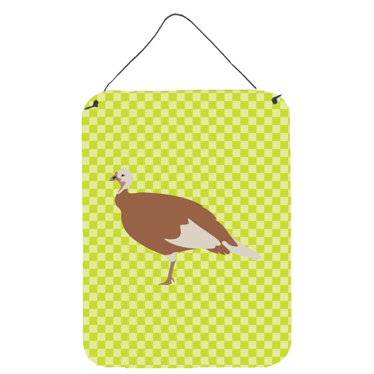 CarolineS Treasures Jersey Buff Turkey Hen Green Metal Print, 16Hx12W, Multicolor