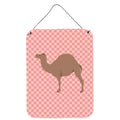 CarolineS Treasures F1 Hybrid Camel Pink Check Metal Print, 16Hx12W, Multicolor