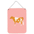 CarolineS Treasures Guernsey Cow Pink Check Metal Print, 16Hx12W, Multicolor