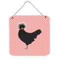 CarolineS Treasures Pink Polish Poland Chicken Check Metal Print, 6Hx6W
