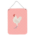 CarolineS Treasures German Langshan Chicken Pink Check Metal Print, 16Hx12W, Multicolor