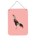 CarolineS Treasures Kulang Chicken Pink Check Metal Print, 16Hx12W, Multicolor