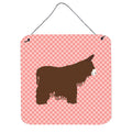 CarolineS Treasures Pink Poitou Poiteuin Donkey Check Metal Print, 6 Inch  Inch  H X 6 Inch  Inch  W