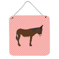 CarolineS Treasures Pink Zamoranoleones Donkey Check Metal Print, 6 Inch  Inch  H X 6 Inch  Inch  W