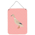 CarolineS Treasures West Harlequin Duck Pink Check Metal Print, 16Hx12W, Multicolor