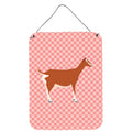 CarolineS Treasures Toggenburger Goat Pink Check Metal Print, 16Hx12W, Multicolor
