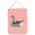 CarolineS Treasures Pilgrim Goose Pink Check Metal Print, 16Hx12W, Multicolor