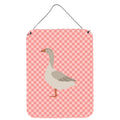 CarolineS Treasures Steinbacher Goose Pink Check Metal Print, 16Hx12W, Multicolor