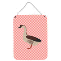 CarolineS Treasures Chinese Goose Pink Check Metal Print, 16Hx12W, Multicolor