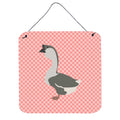 CarolineS Treasures Pink African Goose Check Metal Print, 6Hx6W