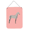 CarolineS Treasures Orlov Trotter Horse Pink Check Metal Print, 16Hx12W, Multicolor