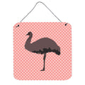 CarolineS Treasures Pink Emu Check Metal Print, 6 Inch  Inch  H X 6 Inch  Inch  W