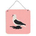 CarolineS Treasures Pink Saxon Fairy Swallow Pigeon Check Metal Print, 6Hx6W