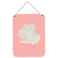 CarolineS Treasures Silver Fantail Pigeon Pink Check Metal Print, 16Hx12W, Multicolor