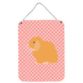 CarolineS Treasures Holland Lop Rabbit Pink Check Metal Print, 16Hx12W, Multicolor