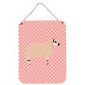 CarolineS Treasures Kerry Hill Sheep Pink Check Metal Print, 16Hx12W, Multicolor
