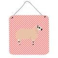 CarolineS Treasures Pink Kerry Hill Sheep Check Metal Print, 6 Inch  Inch  H X 6 Inch  Inch  W