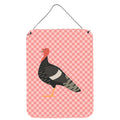 CarolineS Treasures Marragansett Turkey Pink Check Metal Print, 16Hx12W, Multicolor