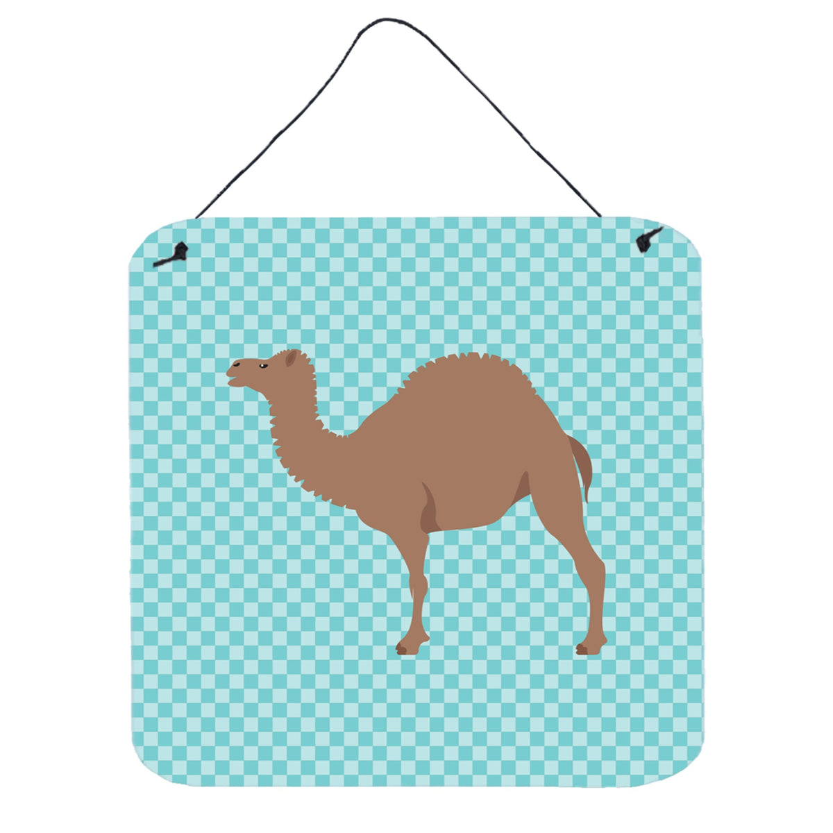 CarolineS Treasures Blue F1 Hybrid Camel Check Metal Print, 6 Inch  Inch  H X 6 Inch  Inch  W