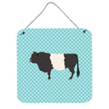 CarolineS Treasures Blue Belted Galloway Cow Check Metal Print, 6 Inch  Inch  H X 6 Inch  Inch  W