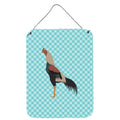 CarolineS Treasures Kulang Chicken Blue Check Metal Print, 16Hx12W, Multicolor