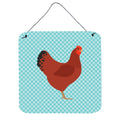 CarolineS Treasures Blue New Hampshire Red Chicken Check Metal Print, 6 Inch  Inch  H X 6 Inch  Inch  W