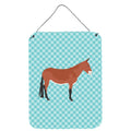 CarolineS Treasures Mule Blue Check Metal Print, 16Hx12W, Multicolor