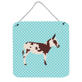 CarolineS Treasures Blue American Spotted Donkey Check Metal Print, 6Hx6W