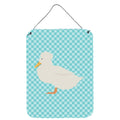 CarolineS Treasures Crested Duck Blue Check Metal Print, 16Hx12W, Multicolor