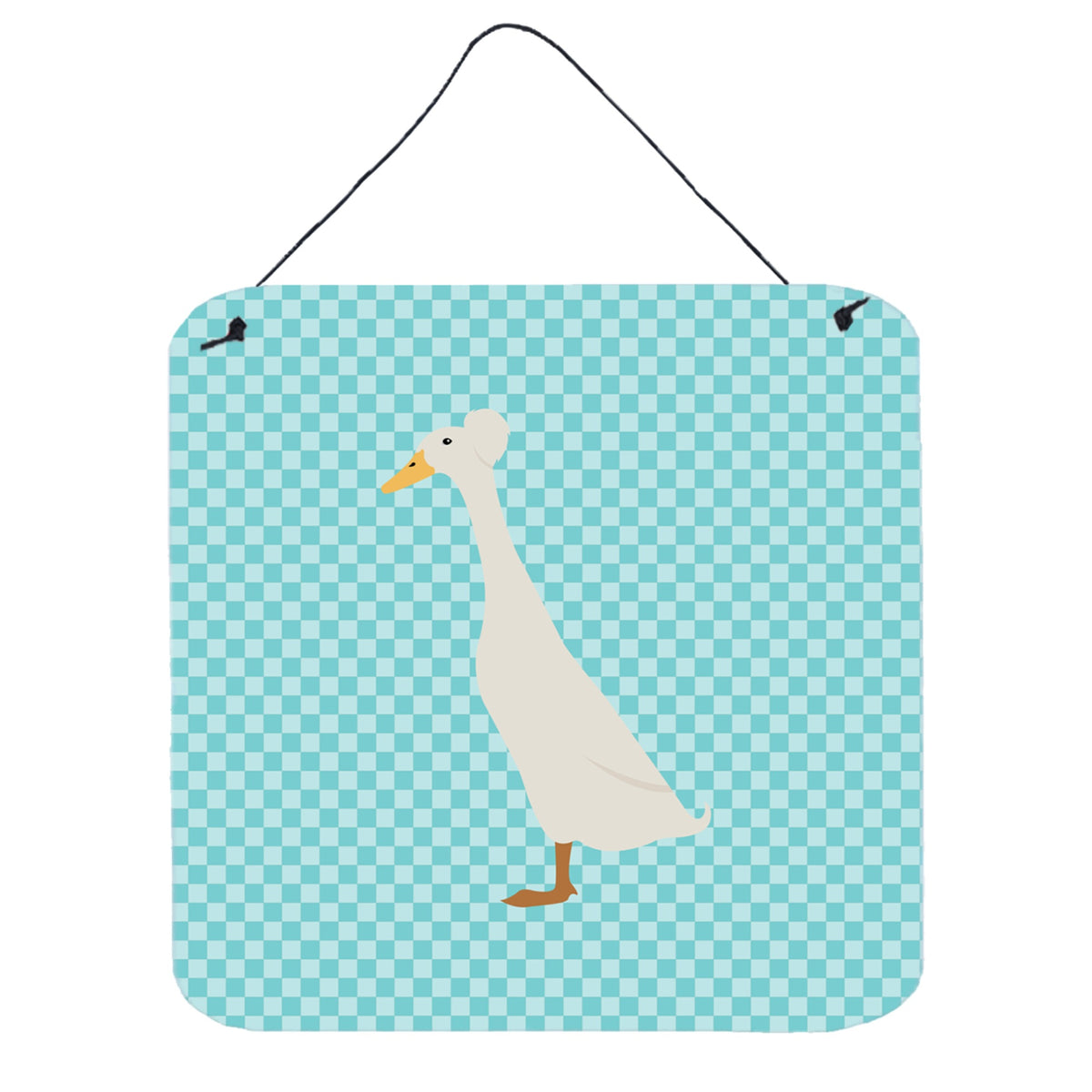 CarolineS Treasures Blue Bali Duck Check Metal Print, 6Hx6W