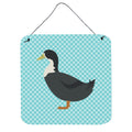 CarolineS Treasures Blue Swedish Duck Check Metal Print, 6Hx6W
