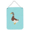 CarolineS Treasures Saxony Sachsenente Duck Blue Check Metal Print, 16Hx12W, Multicolor