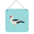 CarolineS Treasures Blue Muscovy Duck Check Metal Print, 6Hx6W