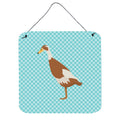 CarolineS Treasures Blue Indian Runner Duck Check Metal Print, 6Hx6W