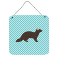 CarolineS Treasures Blue Sable Marten Check Metal Print, 6Hx6W