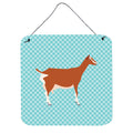 CarolineS Treasures Blue Toggenburger Goat Check Metal Print, 6Hx6W