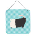 CarolineS Treasures Blue Welsh Blacknecked Goat Check Metal Print, 6Hx6W
