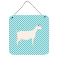 CarolineS Treasures Blue Saanen Goat Check Metal Print, 6Hx6W