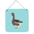 CarolineS Treasures Blue Toulouse Goose Check Metal Print, 6Hx6W
