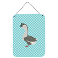 CarolineS Treasures African Goose Blue Check Metal Print, 16Hx12W, Multicolor