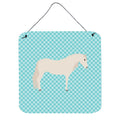 CarolineS Treasures Blue Paso Fino Horse Check Metal Print, 6Hx6W