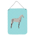 CarolineS Treasures Orlov Trotter Horse Blue Check Metal Print, 16Hx12W, Multicolor