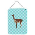 CarolineS Treasures Vicugna Or Vicuna Blue Check Metal Print, 16Hx12W, Multicolor