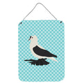 CarolineS Treasures Saxon Fairy Swallow Pigeon Blue Check Metal Print, 16Hx12W, Multicolor