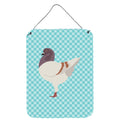 CarolineS Treasures German Modena Pigeon Blue Check Metal Print, 16Hx12W, Multicolor