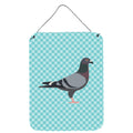 CarolineS Treasures Racing Pigeon Blue Check Metal Print, 16Hx12W, Multicolor
