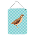 CarolineS Treasures Golden Phoenix Quail Blue Check Metal Print, 16Hx12W, Multicolor